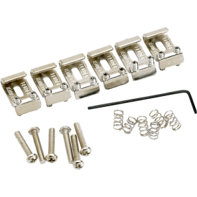 Fender American Vintage Stratocaster Bridge Saddles (6) (Nickel) - 1