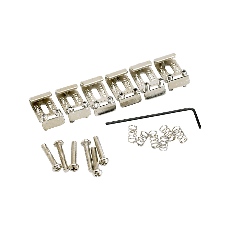 Fender American Vintage Stratocaster Bridge Saddles (6) (Nickel) - 1 Fender American Vintage Stratocaster Bridge Saddles (6) (Nickel) - 1
