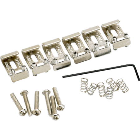 Fender American Vintage Stratocaster Bridge Saddles (6) (Nickel) - 1
