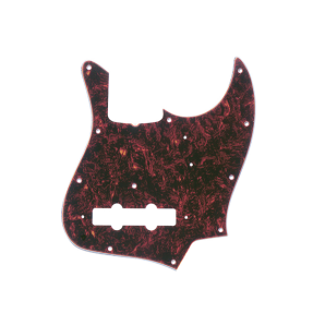 Fender Pickguard, Jazz Bass (with Truss Rod Notch), 11-Hole Vintage Mount, Tortoise Shell, 4-Ply - 1