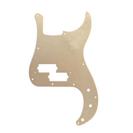 Fender Pickguard, '57 Precision Bass, 10-Hole Mount, Gold Anodized, 1-Ply - 1