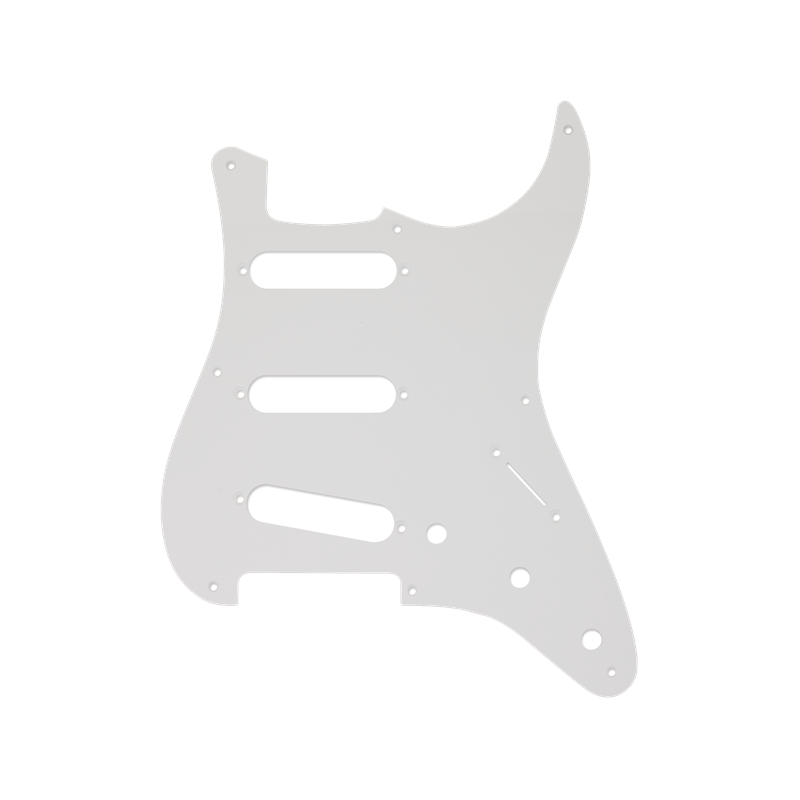 Fender Pickguard, Stratocaster S/S/S, 8-Hole Mount, White, 1-Ply - 1