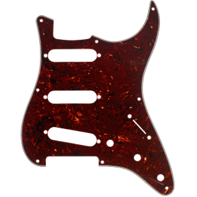 Fender Pickguard, Stratocaster S/S/S, 8-Hole Mount, Tortoise Shell, 4-Ply - 1