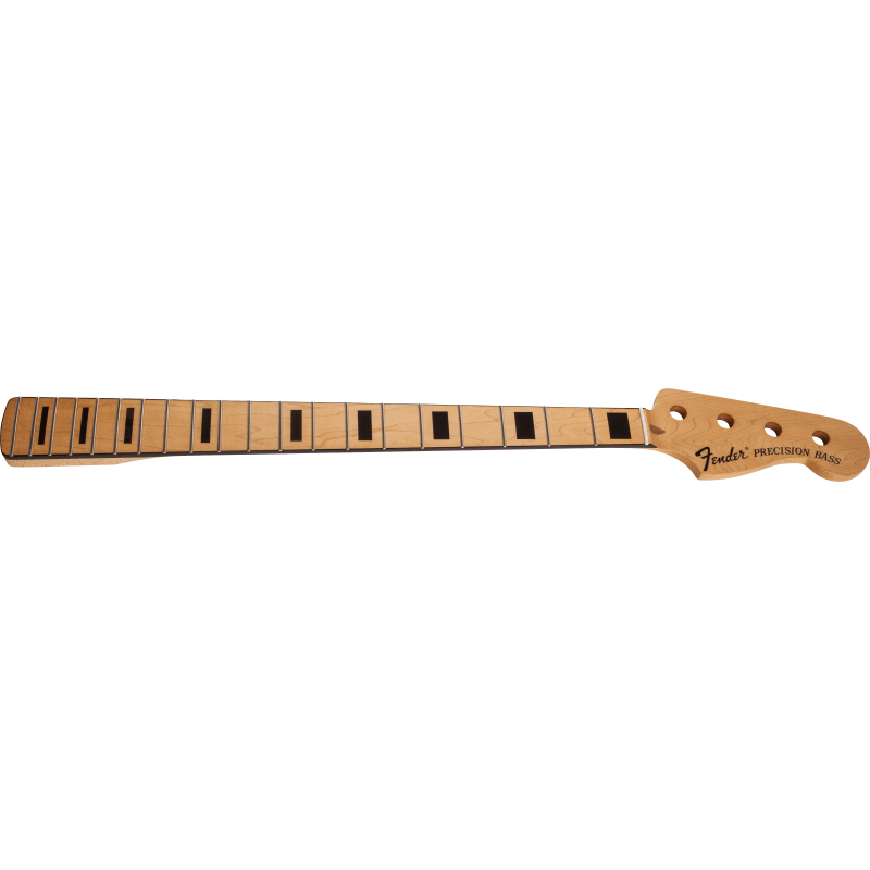 Fender Classic Series 70's Precision Bass Neck, 20 Medium Jumbo Frets, Block Inlay, Maple - 2