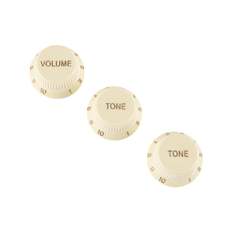 Fender Stratocaster Soft Touch Knobs, Aged White - 2