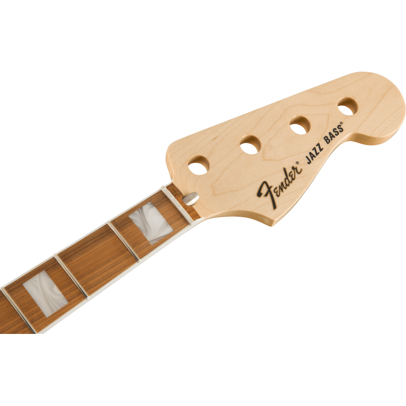 Fender Classic Series 70's Jazz Bass Neck, 20 Medium Jumbo Frets, Block Inlay, Pau Ferro - 3