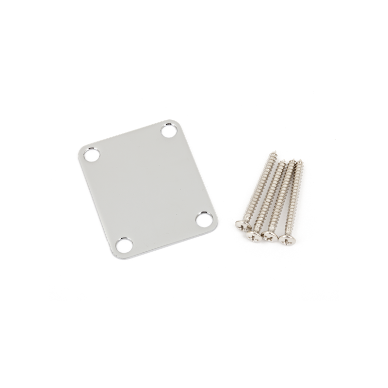 Fender 4-Bolt Vintage-Style Neck Plate "Plain" (No Serial Number or Logo) (Chrome) - 1 Fender 4-Bolt Vintage-Style Neck Plate "Plain" (No Serial Number or Logo) (Chrome) - 1