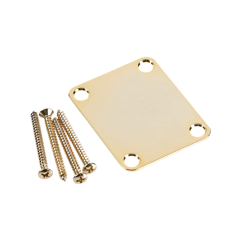 Fender 4-Bolt Vintage Neck Plate "Plain" (No Serial Number or Logo) (Gold) - 1 Fender 4-Bolt Vintage Neck Plate "Plain" (No Serial Number or Logo) (Gold) - 1