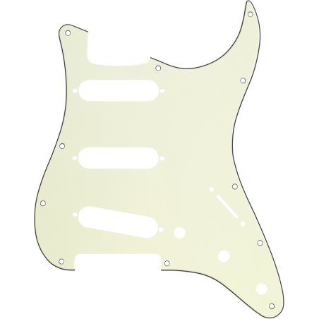 Fender Pickguard, Stratocaster S/S/S, 11-Hole Mount, Mint Green MG/B/MG 3-Ply - 1