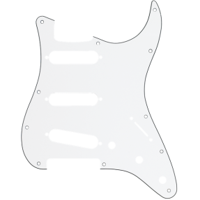 Fender Pickguard, Stratocaster S/S/S, 11-Hole Mount, W/B/W, 3-Ply - 1