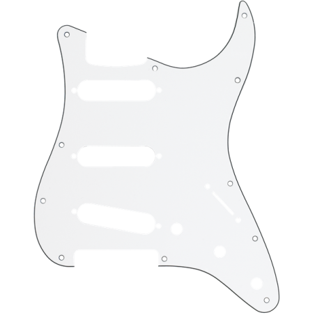 Fender Pickguard, Stratocaster S/S/S, 11-Hole Mount, W/B/W, 3-Ply - 1