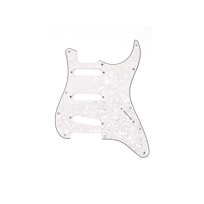 Fender Pickguard, Stratocaster S/S/S, 11-Hole Mount, White Pearl, 4-Ply - 1