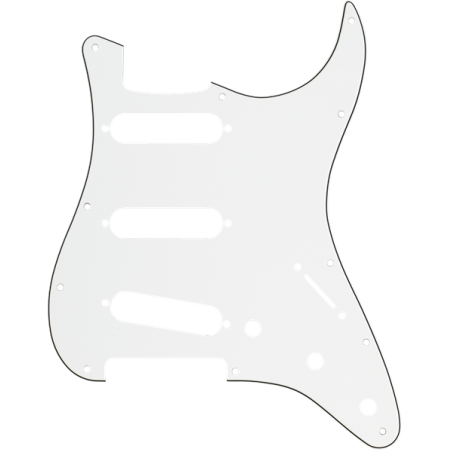 Fender Pickguard, Stratocaster S/S/S, 11-Hole Mount, Parchment P/B/P, 3-Ply - 1