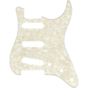 Fender Pickguard, Stratocaster S/S/S, 11-Hole Mount, Aged White Pearl, 4-Ply - 1