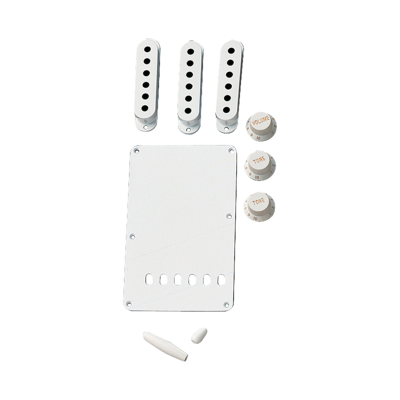 Fender Accessory Kit, Vintage-Style Stratocaster, White - 1 Fender Accessory Kit, Vintage-Style Stratocaster, White - 1