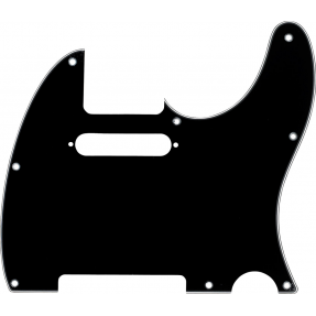 Fender Pickguard, Telecaster, 8-Hole Mount, Black, 3-Ply - 1
