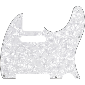 Fender Pickguard, Telecaster, 8-Hole Mount, White Pearl, 4-Ply - 1
