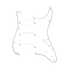 Fender Pickguard, Stratocaster S/S/S, 11-Hole Vintage Mount (with Truss Rod Notch), White, 3-Ply - 1