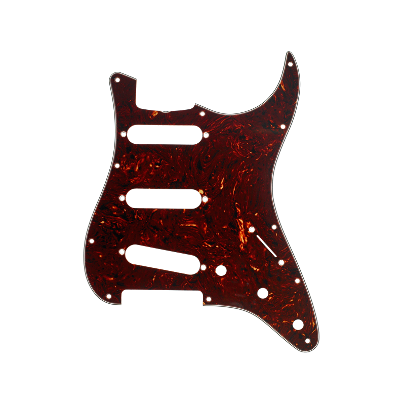 Fender Pickguard, Stratocaster S/S/S,  (with Truss Rod Notch), 11-Hole Vintage Mount, Tortoise Shell, 4-Ply - 1