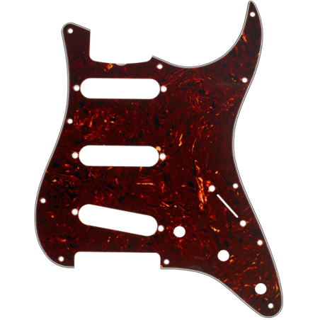 Fender Pickguard, Stratocaster S/S/S,  (with Truss Rod Notch), 11-Hole Vintage Mount, Tortoise Shell, 4-Ply - 1