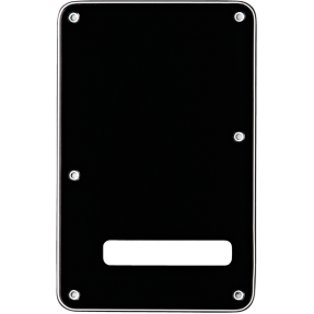 Fender Backplate, Stratocaster,  Black (B/W/B), 3-Ply - 1