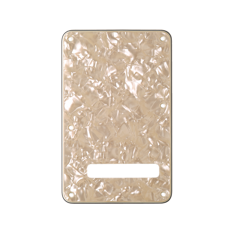 Fender Backplate, Stratocaster, Aged White Moto, 4-Ply - 1