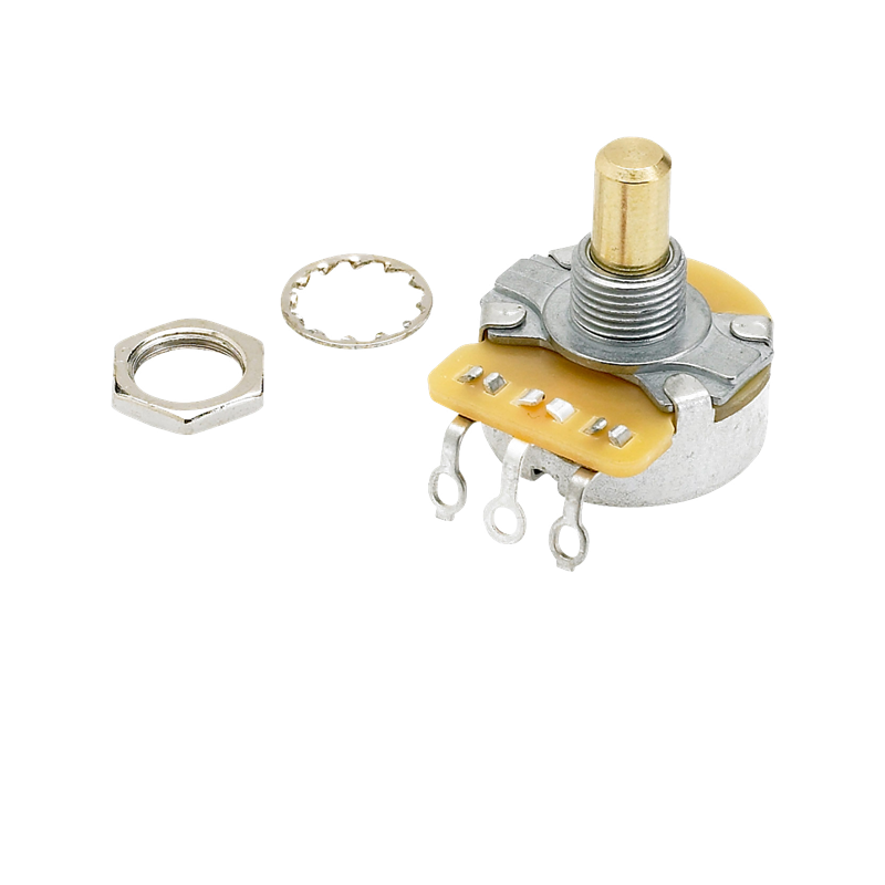 Fender Pure Vintage 250K Solid Shaft Potentiometer with Mounting Hardware - 1 Fender Pure Vintage 250K Solid Shaft Potentiometer with Mounting Hardware - 1