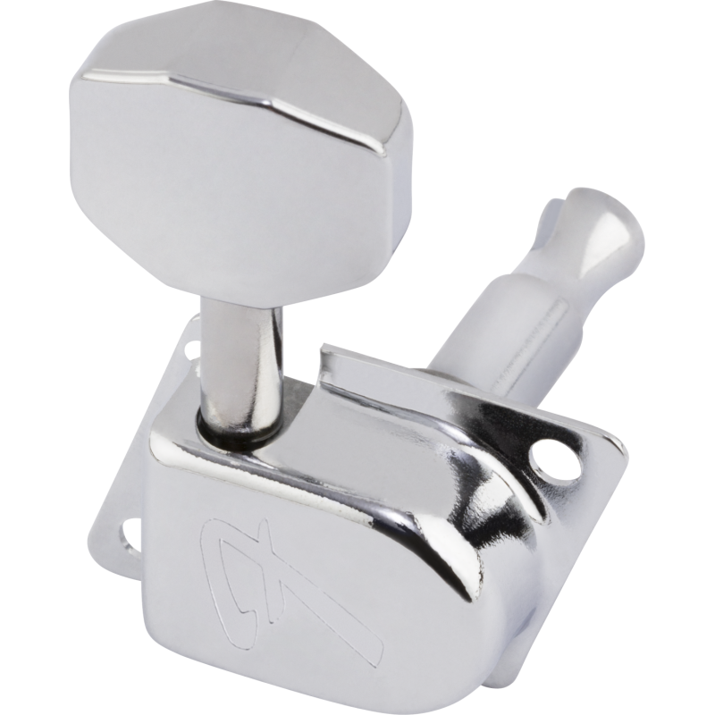 Fender 70s "F" Style Stratocaster/Telecaster Tuning Machines Chrome (6) - 2 Fender 70s "F" Style Stratocaster/Telecaster Tuning Machines Chrome (6) - 2