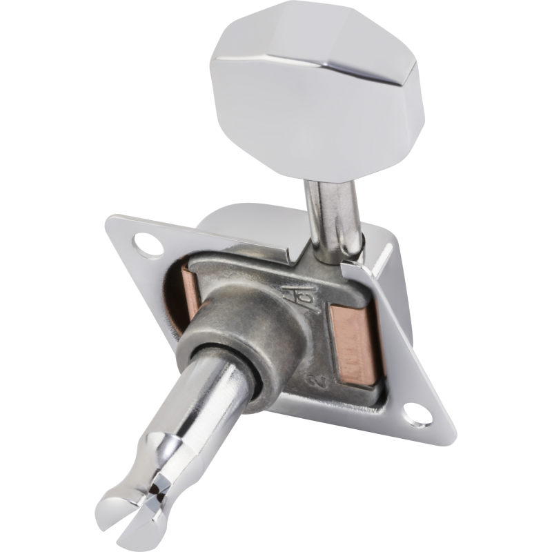 Fender 70s "F" Style Stratocaster/Telecaster Tuning Machines Chrome (6) - 3 Fender 70s "F" Style Stratocaster/Telecaster Tuning Machines Chrome (6) - 3