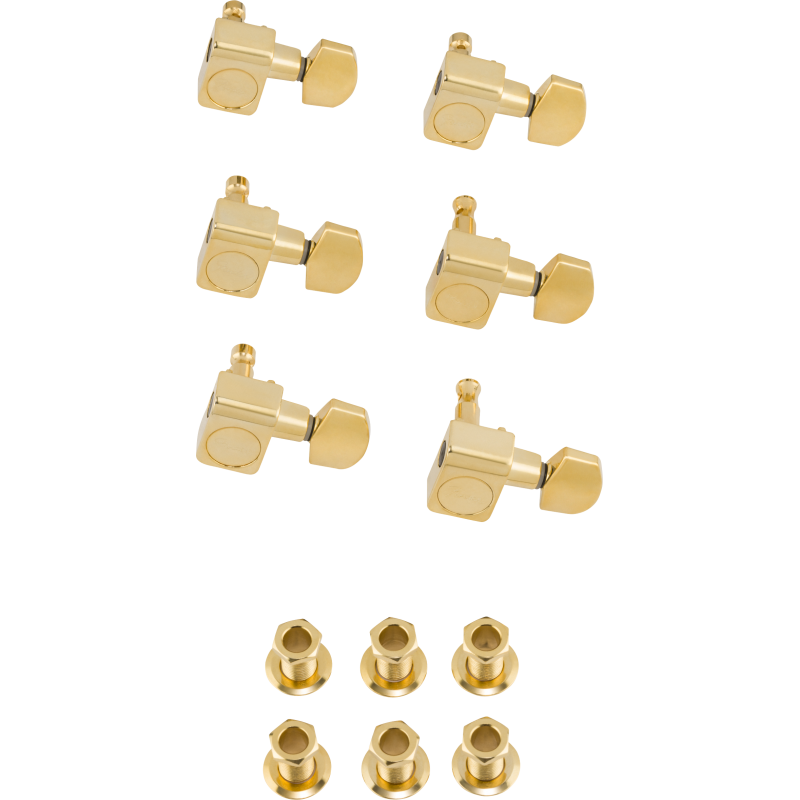 Fender American Standard Series Stratocaster/Telecaster Tuning Machines Gold (6) - 1 Fender American Standard Series Stratocaster/Telecaster Tuning Machines Gold (6) - 1