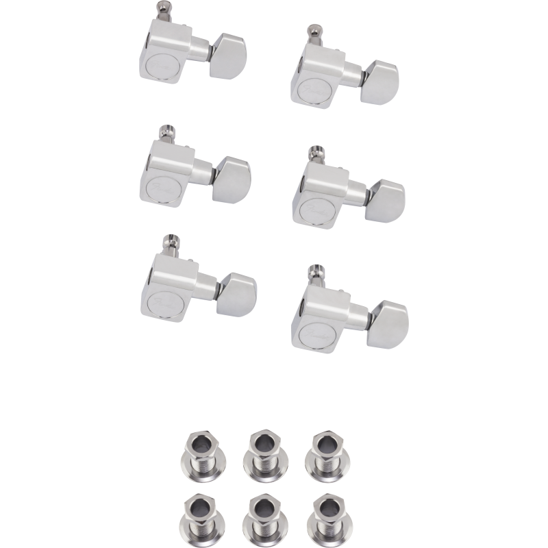 Fender American Standard Series Stratocaster/Telecaster Tuning Machines Chrome (6) - 1 Fender American Standard Series Stratocaster/Telecaster Tuning Machines Chrome (6) - 1