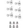 Fender Locking Strat/Tele Staggered Tuning Machines, Left-Handed Polished Chrome (6) - 1 Fender Locking Strat/Tele Staggered Tuning Machines, Left-Handed Polished Chrome (6) - 1