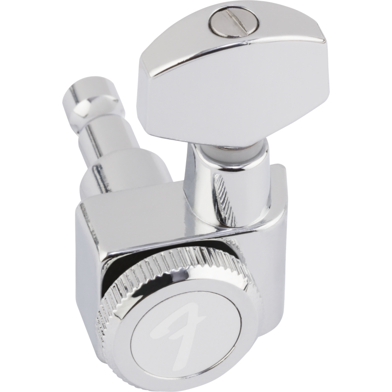 Fender Locking Strat/Tele Staggered Tuning Machines, Left-Handed Polished Chrome (6) - 2 Fender Locking Strat/Tele Staggered Tuning Machines, Left-Handed Polished Chrome (6) - 2