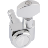 Fender Locking Strat/Tele Staggered Tuning Machines, Left-Handed Polished Chrome (6) - 2 Fender Locking Strat/Tele Staggered Tuning Machines, Left-Handed Polished Chrome (6) - 2