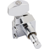 Fender Locking Strat/Tele Staggered Tuning Machines, Left-Handed Polished Chrome (6) - 3 Fender Locking Strat/Tele Staggered Tuning Machines, Left-Handed Polished Chrome (6) - 3
