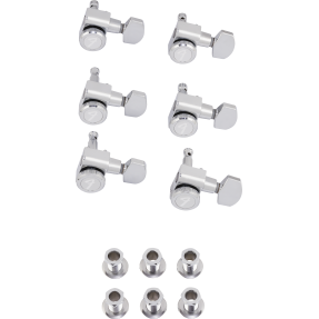 Fender Locking Stratocaster/Telecaster Staggered Tuning Machines (Polished Chrome) (6) - 1