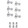 Fender Locking Stratocaster/Telecaster Staggered Tuning Machines, Brushed Chrome (6) - 1 Fender Locking Stratocaster/Telecaster Staggered Tuning Machines, Brushed Chrome (6) - 1
