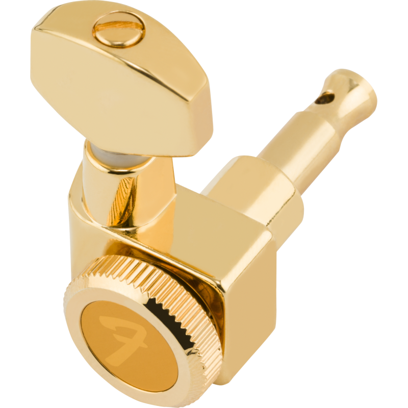 Fender Locking Stratocaster/Telecaster Staggered Tuning Machines (Gold) (6) - 2 Fender Locking Stratocaster/Telecaster Staggered Tuning Machines (Gold) (6) - 2