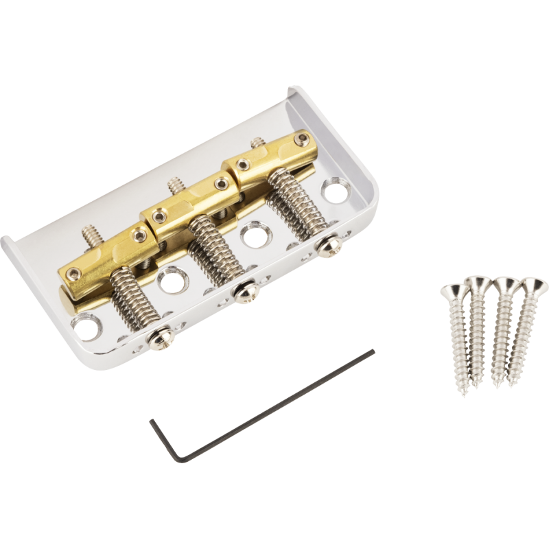 Fender 3-Saddle Custom "Cut-Off" Vintage-Style Tele Bridge with Compensated Brass Saddles - 1 Fender 3-Saddle Custom "Cut-Off" Vintage-Style Tele Bridge with Compensated Brass Saddles - 1