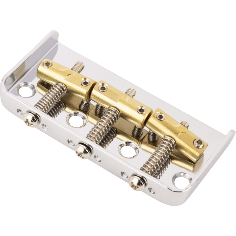 Fender 3-Saddle Custom "Cut-Off" Vintage-Style Tele Bridge with Compensated Brass Saddles - 2 Fender 3-Saddle Custom "Cut-Off" Vintage-Style Tele Bridge with Compensated Brass Saddles - 2