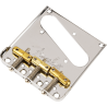 Fender 3-Saddle Top-Load/String-Through Tele Bridge with Compensated Brass “Bullet” Saddles - 1 Fender 3-Saddle Top-Load/String-Through Tele Bridge with Compensated Brass “Bullet” Saddles - 1