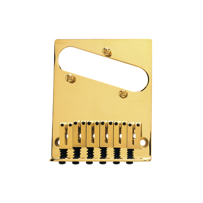 Fender 6-Saddle American Series Telecaster Bridge Assembly (Gold) - 1 Fender 6-Saddle American Series Telecaster Bridge Assembly (Gold) - 1