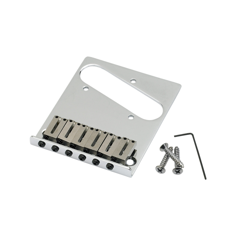 Fender 6-Saddle American Series Telecaster Bridge Assembly (Chrome) - 1 Fender 6-Saddle American Series Telecaster Bridge Assembly (Chrome) - 1
