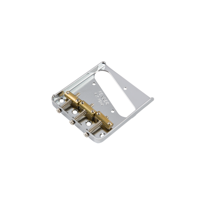 Fender 3-Saddle American Vintage Telecaster Bridge Assembly with Brass Saddles (Chrome) - 1 Fender 3-Saddle American Vintage Telecaster Bridge Assembly with Brass Saddles (Chrome) - 1