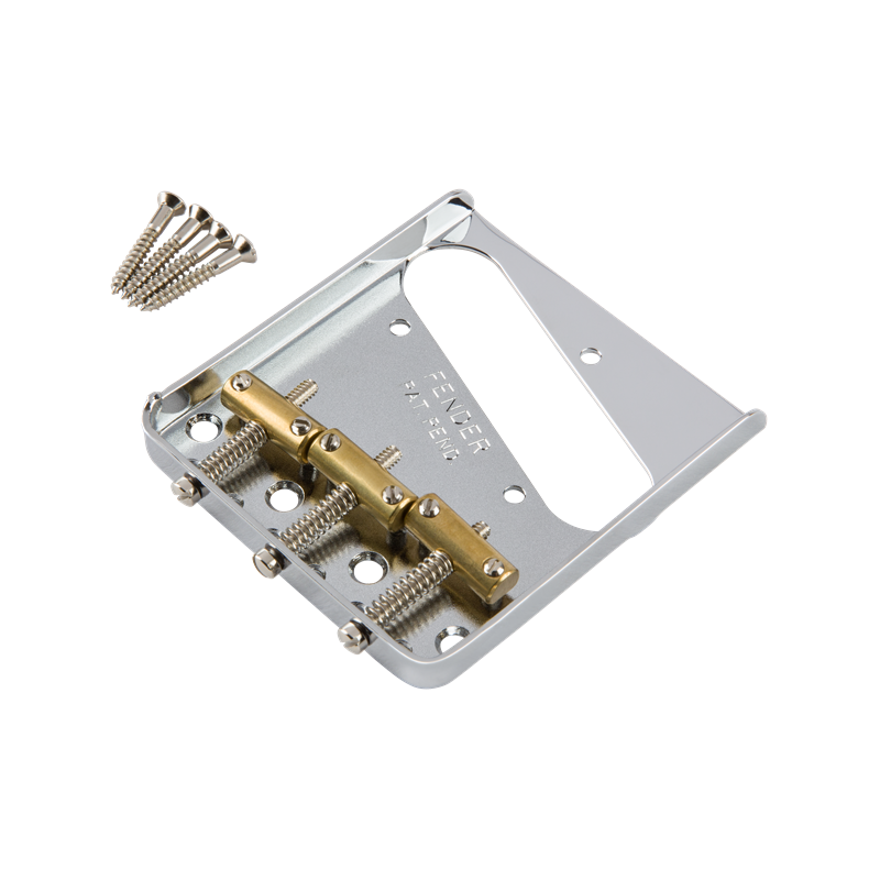 Fender 3-Saddle American Vintage Telecaster Bridge Assembly with Brass Saddles (Chrome) - 2 Fender 3-Saddle American Vintage Telecaster Bridge Assembly with Brass Saddles (Chrome) - 2