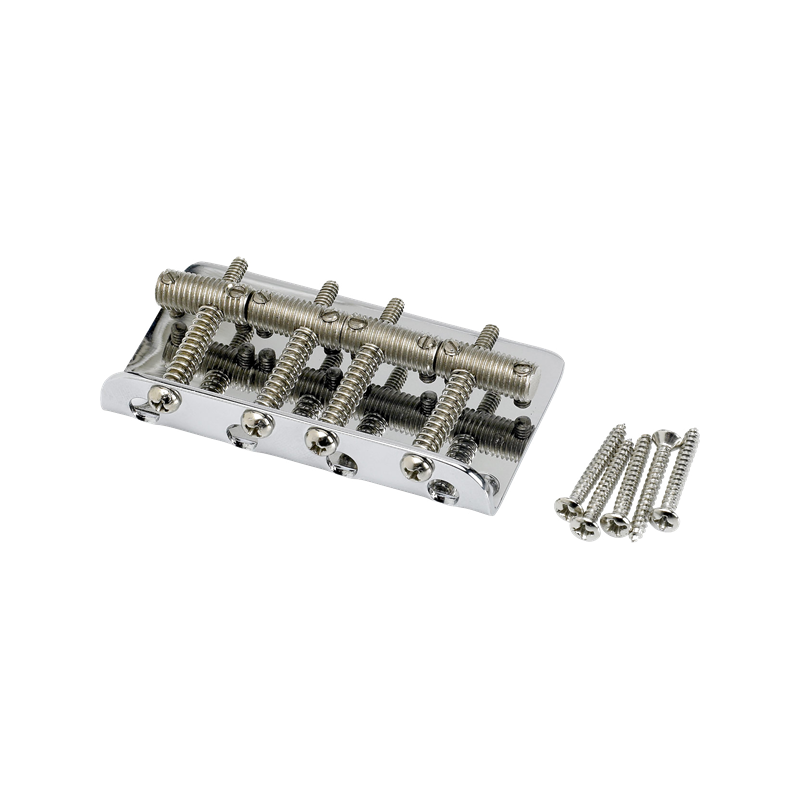 Fender Pure Vintage Bass Bridge Assembly, Nickel/Chrome - 1 Fender Pure Vintage Bass Bridge Assembly, Nickel/Chrome - 1