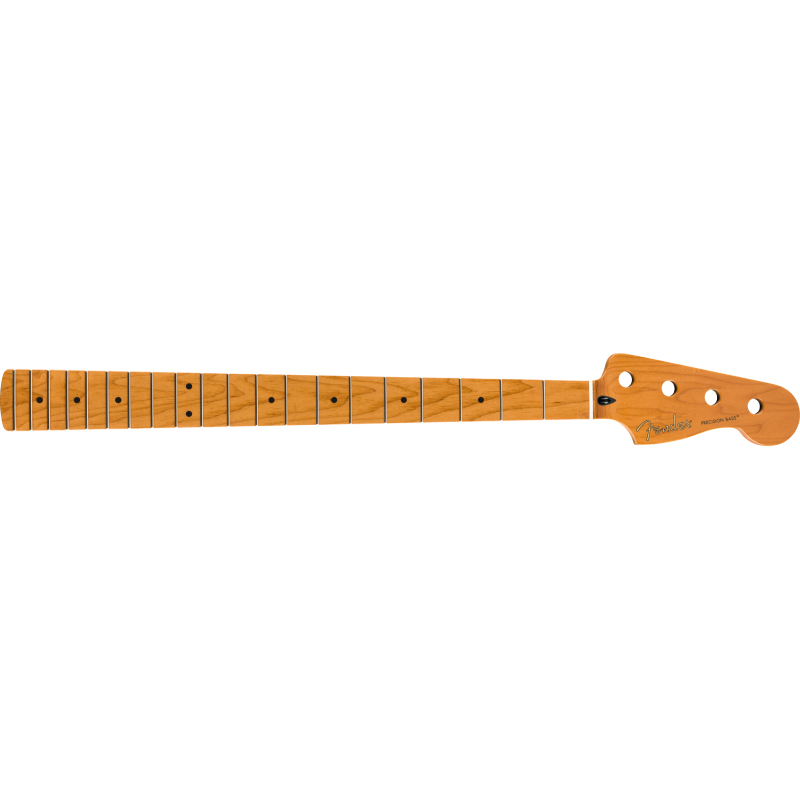 Fender Roasted Maple Precision Bass Neck, 20 Medium Jumbo Frets, 9.5", Maple, C Shape - 1