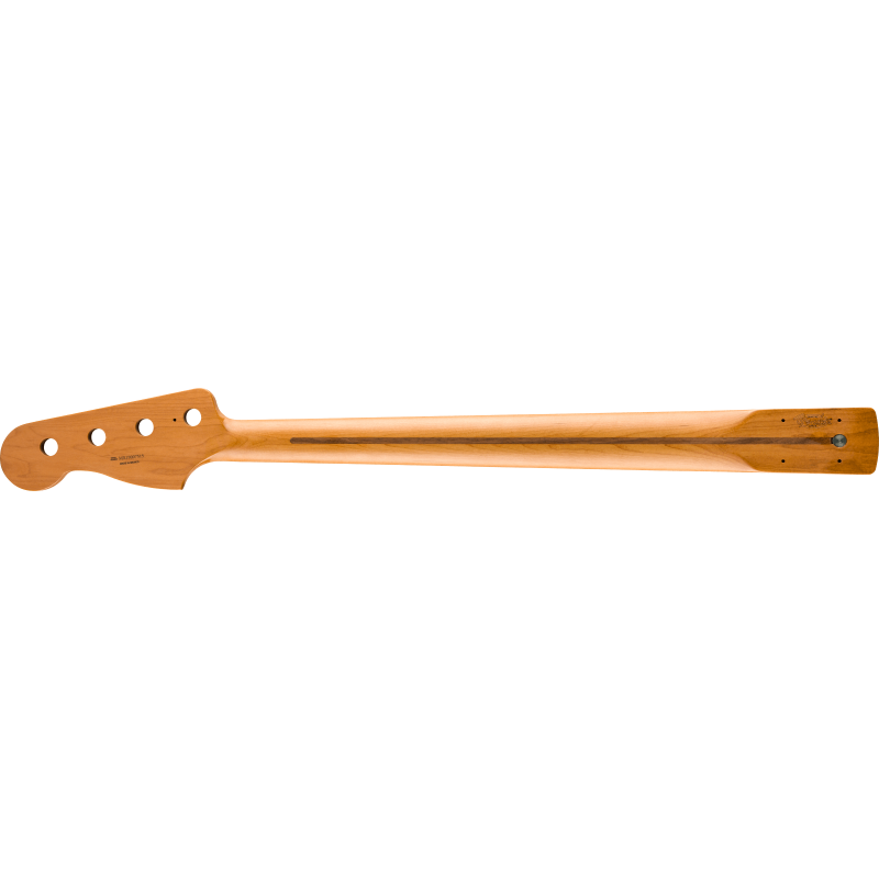 Fender Roasted Maple Precision Bass Neck, 20 Medium Jumbo Frets, 9.5", Maple, C Shape - 2