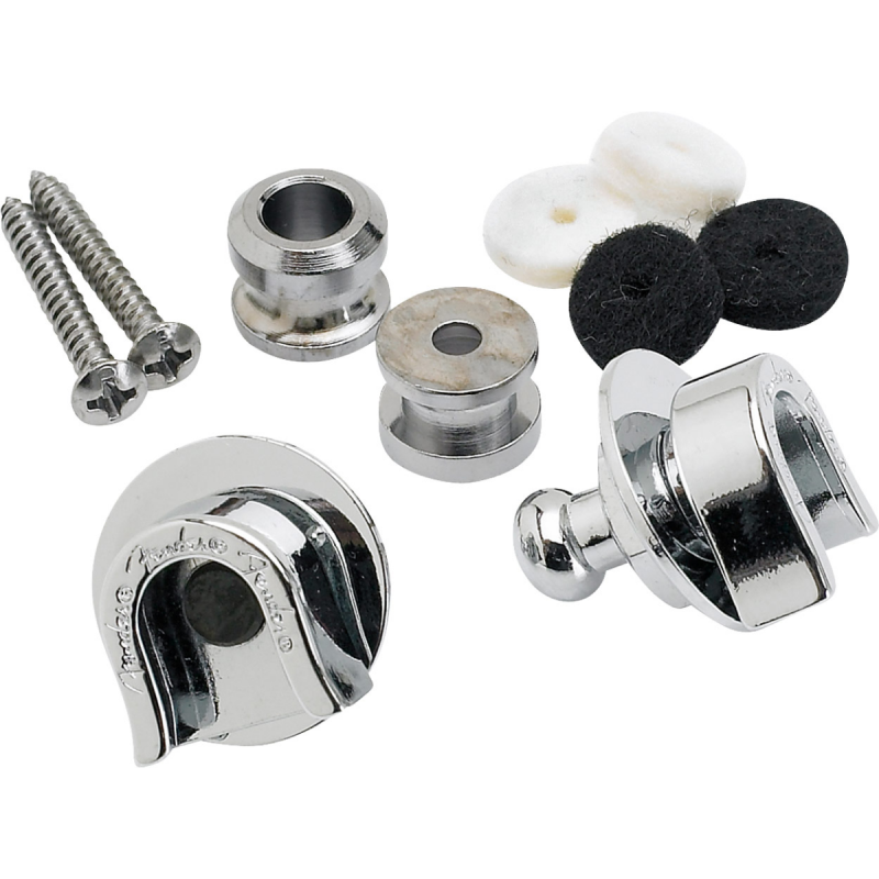 Fender Fender Security Strap Locks, Chrome - 1 Fender Fender Security Strap Locks, Chrome - 1