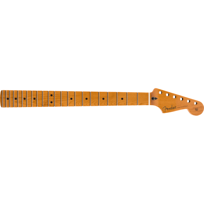 Fender Roasted Maple Stratocaster Neck, 22 Jumbo Frets, 12", Maple, Flat Oval Shape - 1